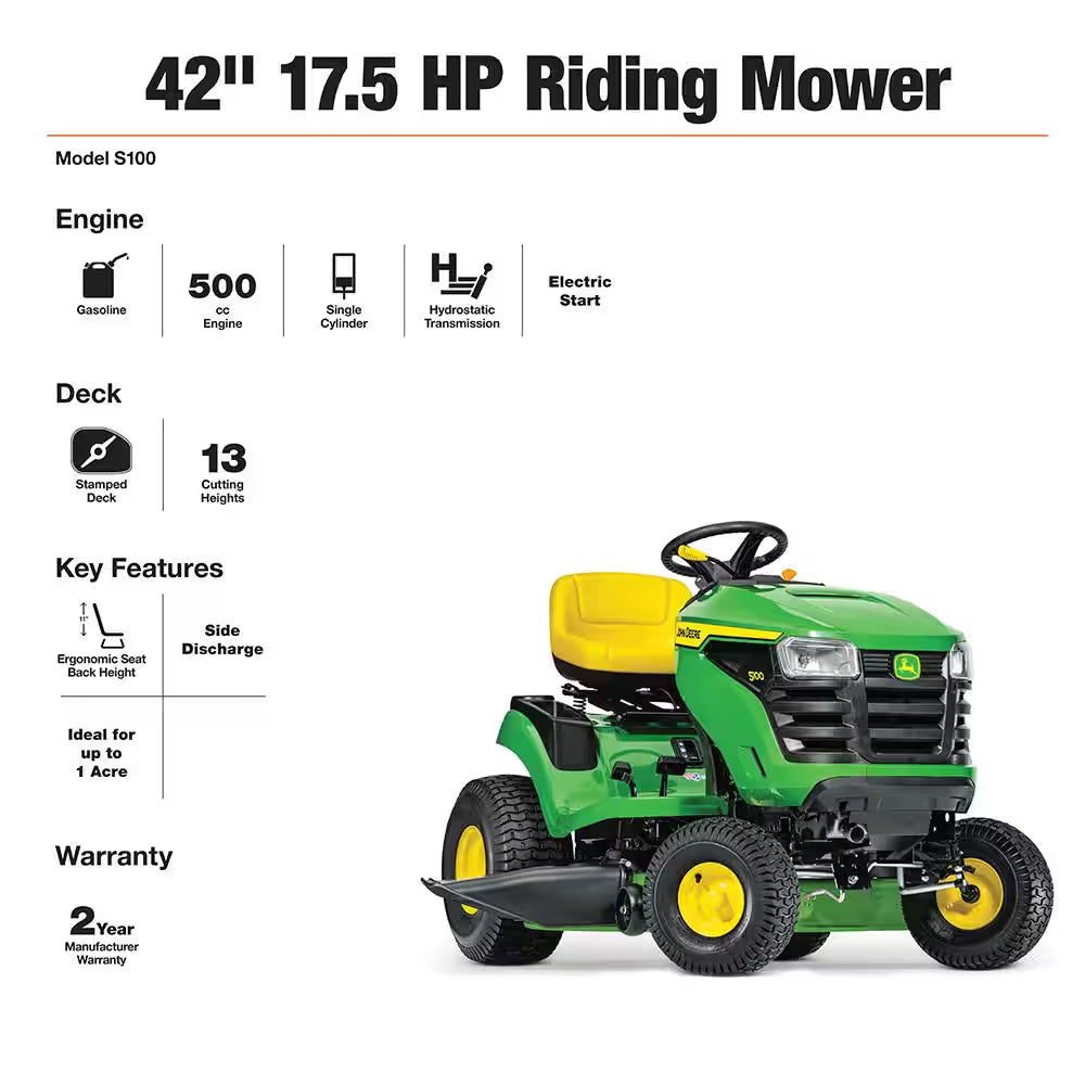 Petrol Ride-On Mower 107 cm (42 in) Deck 17.5 HP Hydrostatic Drive - view 2
