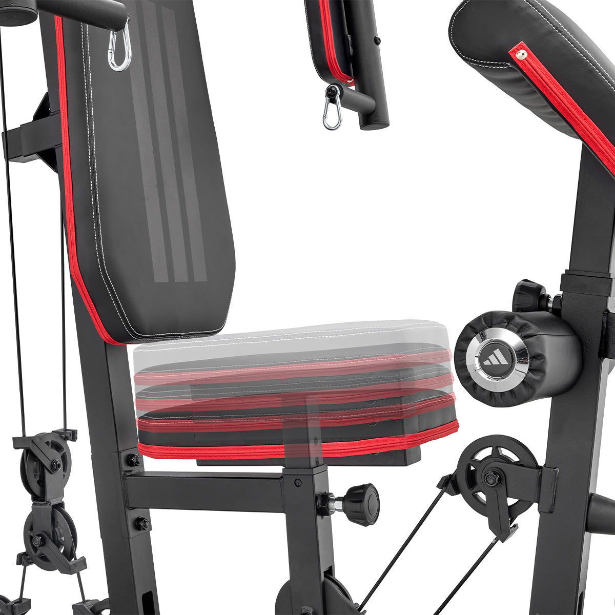 Pin-loaded multi-station home gym with 70 kg weight stack and leg press - view 11