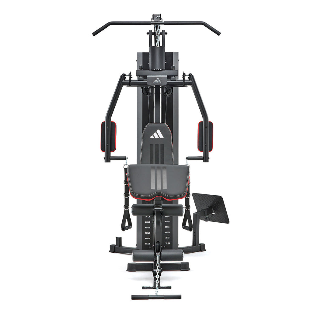 Pin-loaded multi-station home gym with 70 kg weight stack and leg press - view 3