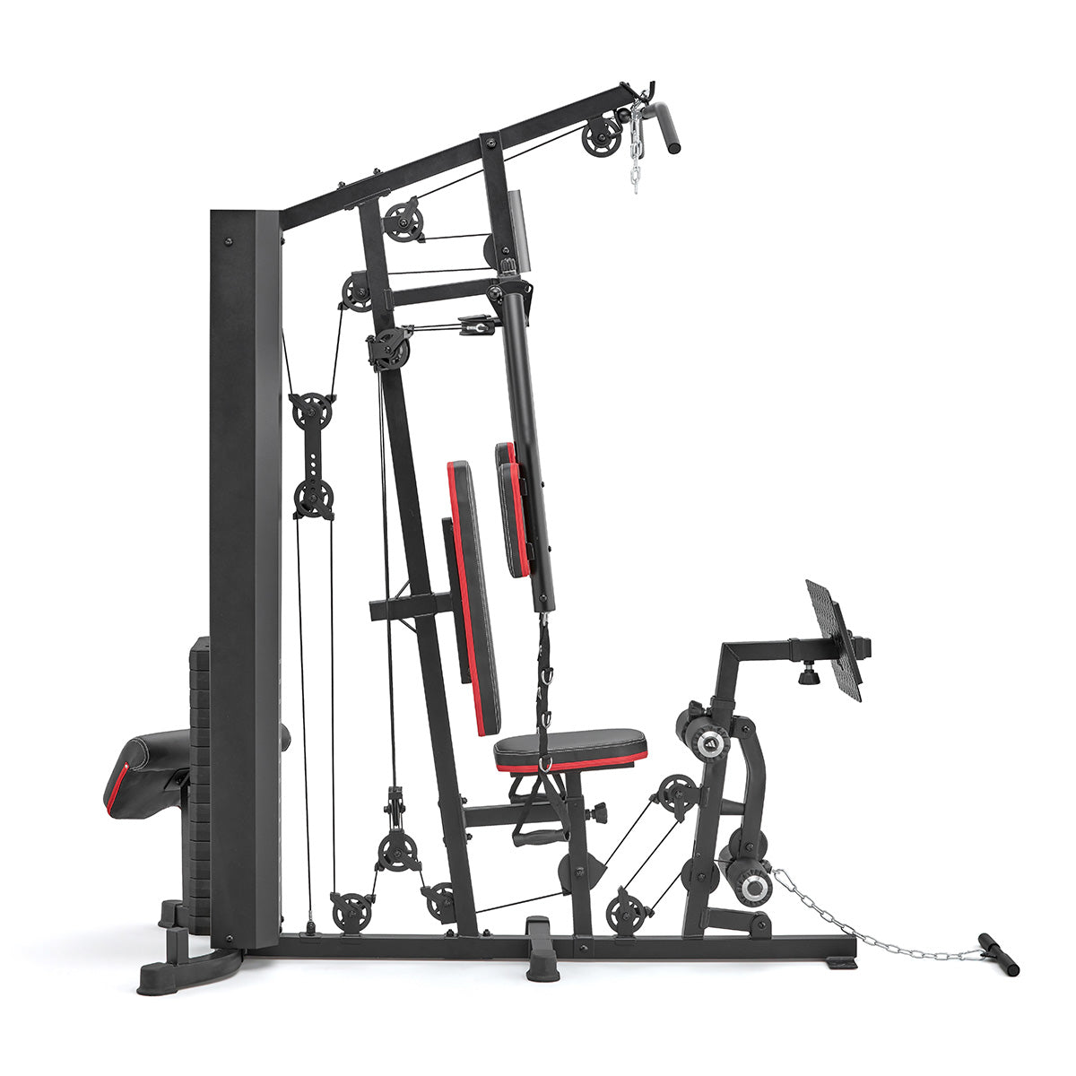 Pin-loaded multi-station home gym with 70 kg weight stack and leg press - view 4