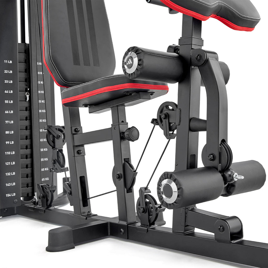 Pin-loaded multi-station home gym with 70 kg weight stack and leg press - view 6