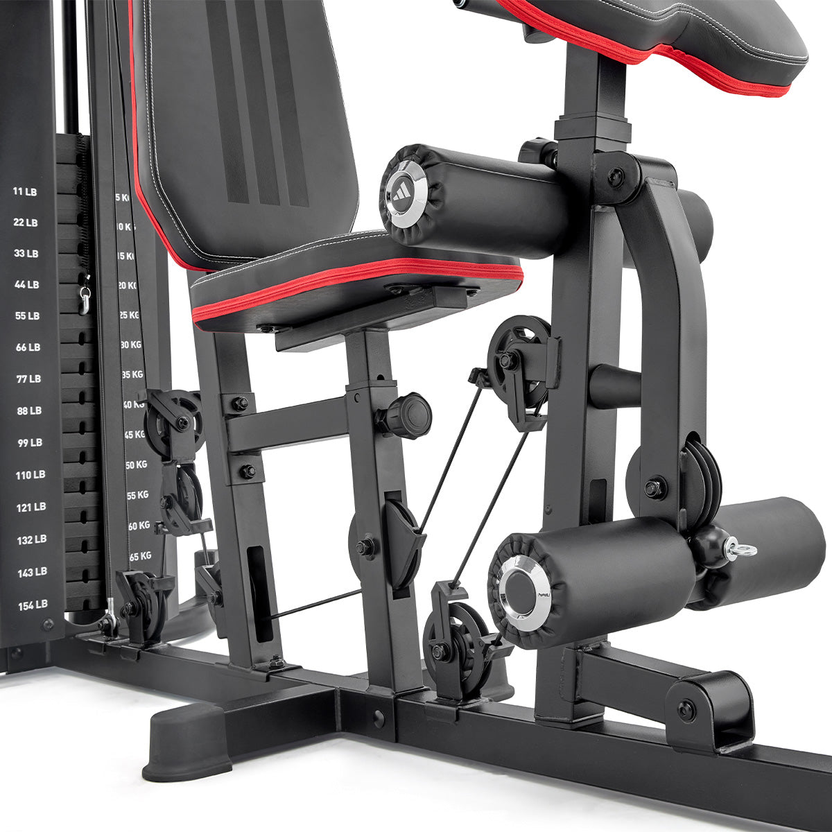 Pin-loaded multi-station home gym with 70 kg weight stack and leg press - view 6