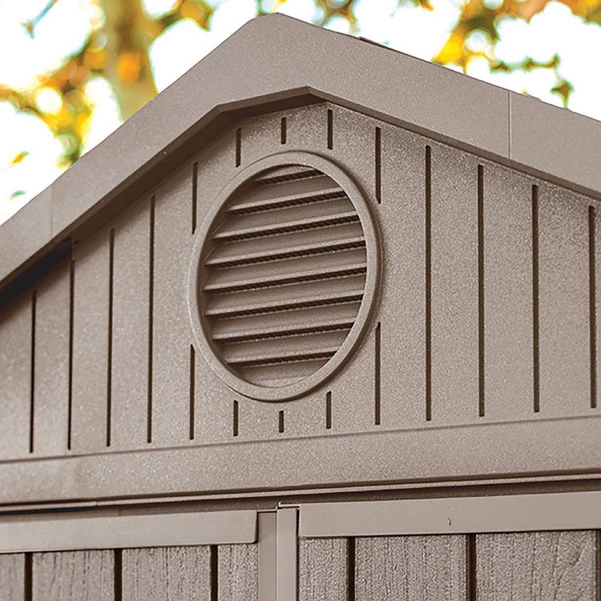 Plastic Apex Garden Shed 1.8 x 2.4 m (6 x 8 ft) Brown - image 4