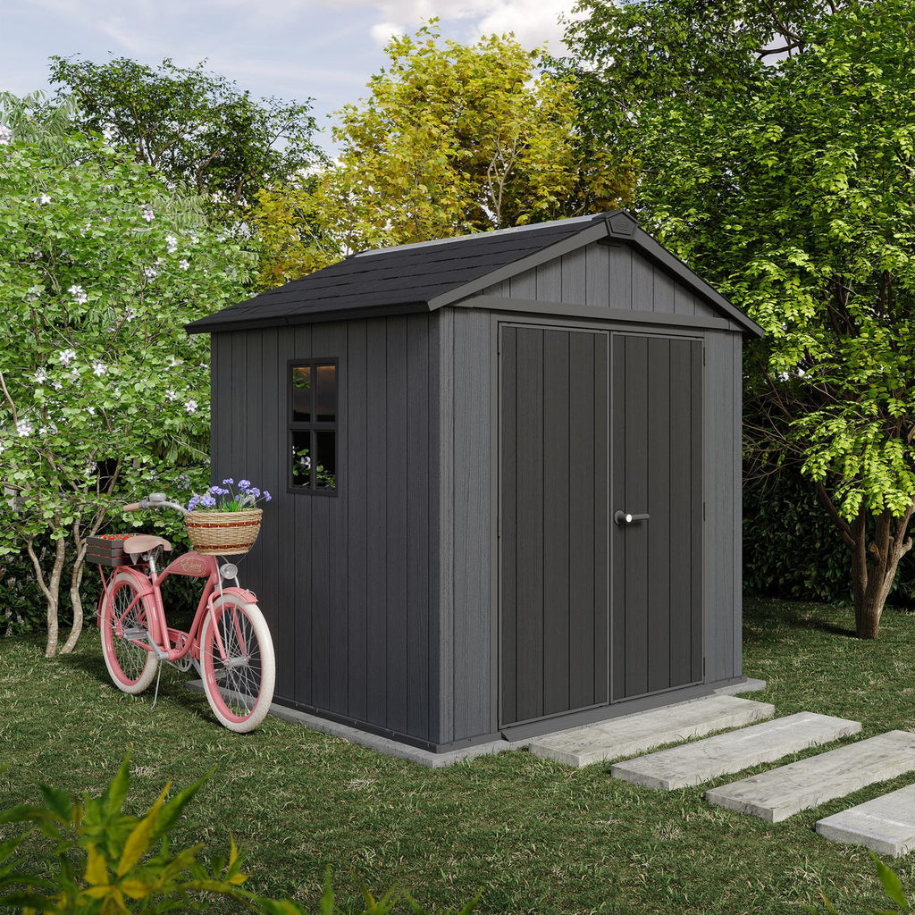 Plastic Apex Garden Shed 2.3 x 2.1 m (7.5 x 7 ft) Grey - image 3