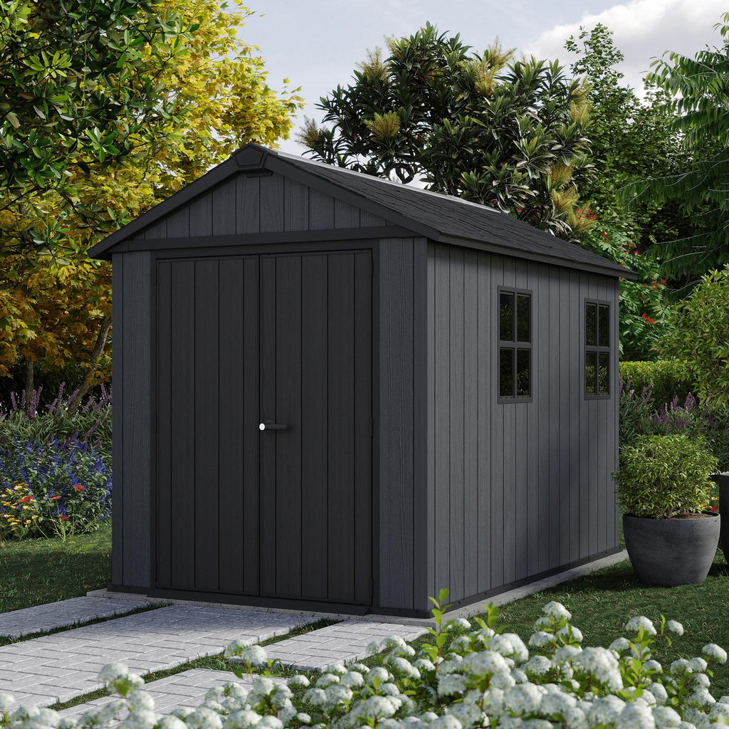 Plastic Apex Garden Shed 2.3 x 2.7 m (7.5 x 9 ft) Grey - image 3