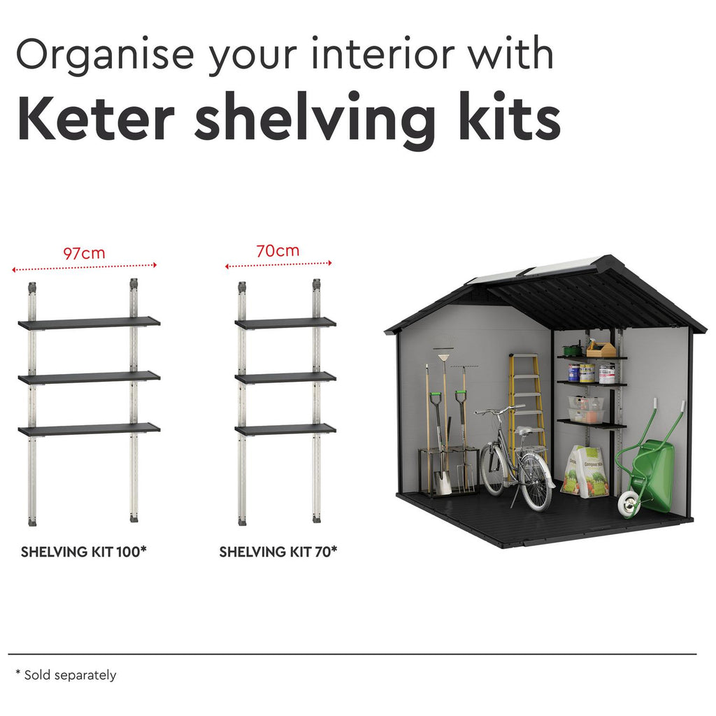 Plastic Apex Workshop Shed 2.3 x 2.7 m (7.5 x 9 ft) - image 10