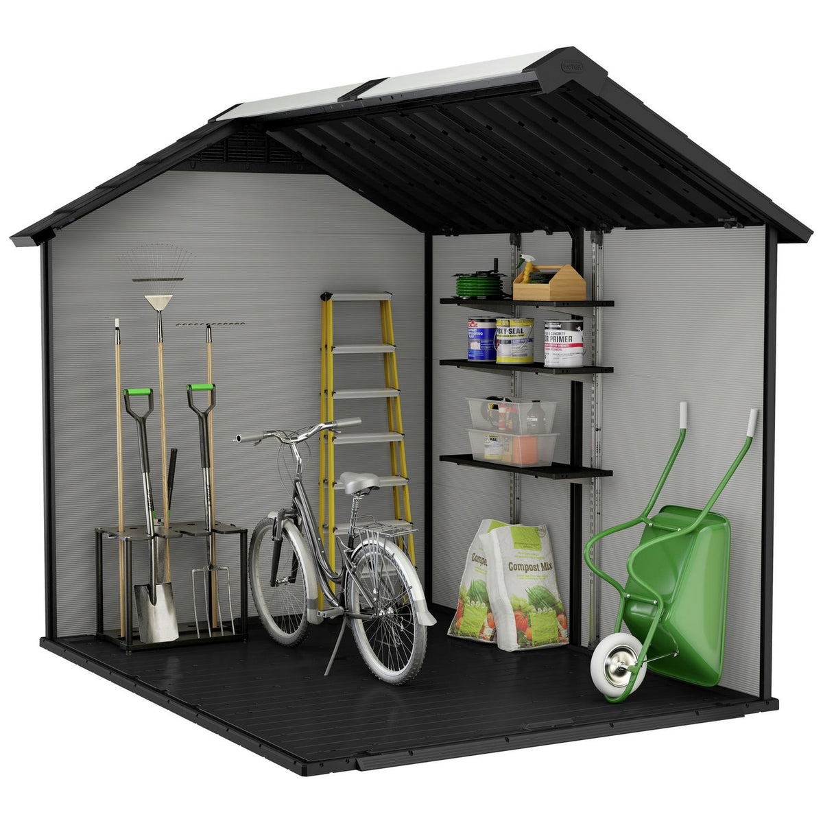 Plastic Apex Workshop Shed 2.3 x 2.7 m (7.5 x 9 ft) - image 11