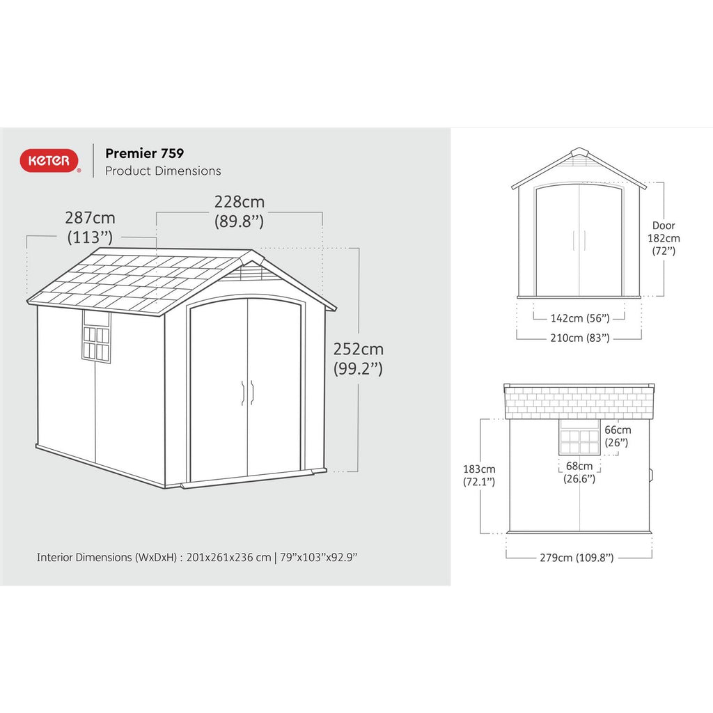 Plastic Apex Workshop Shed 2.3 x 2.7 m (7.5 x 9 ft) - image 13