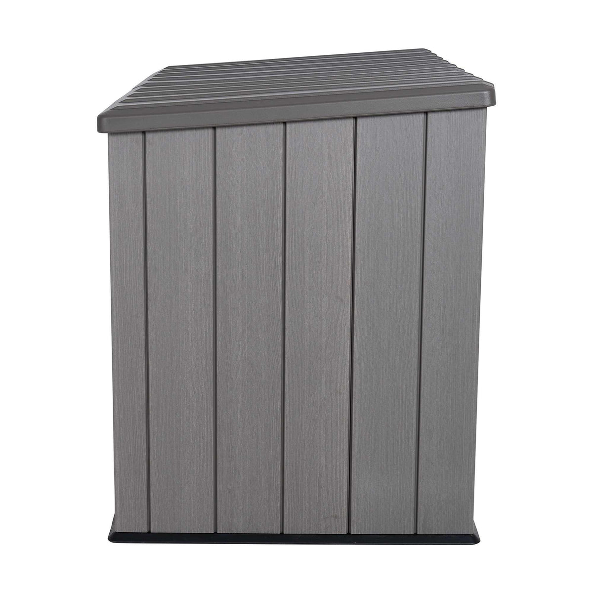 Plastic Bin Storage Shed 2124 Litres Wood Grain with Floor - Light Brown - view 4