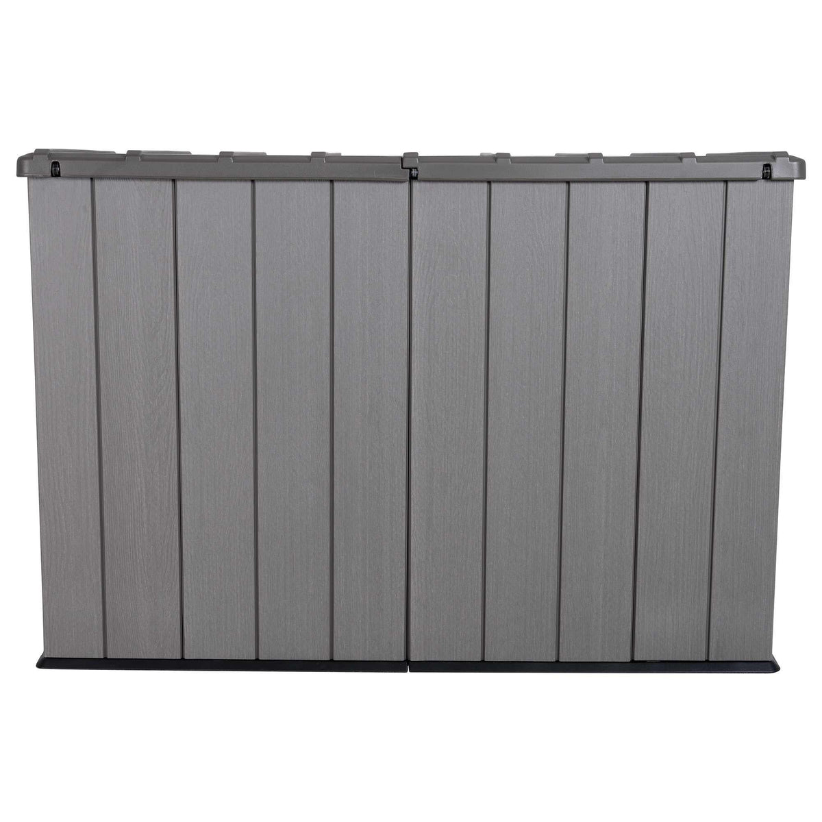 Plastic Bin Storage Shed 2124 Litres Wood Grain with Floor - Light Brown - view 6