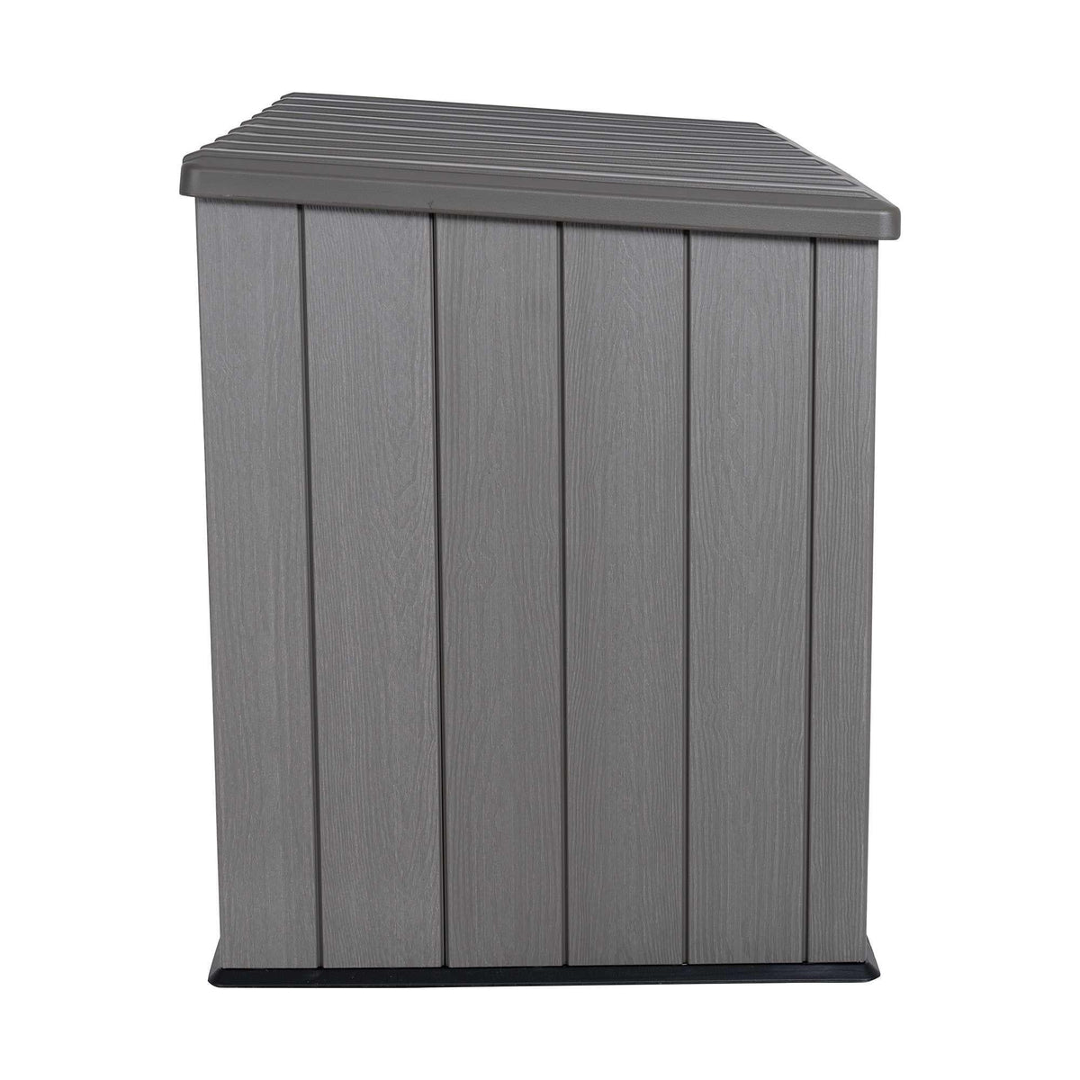 Plastic Bin Storage Shed 2124 Litres Wood Grain with Floor - Light Brown - view 8