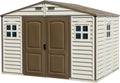 Plastic Garden Shed 3.2 x 2.5 m (10 x 8 ft) with Double Doors and 3 Windows - image 1