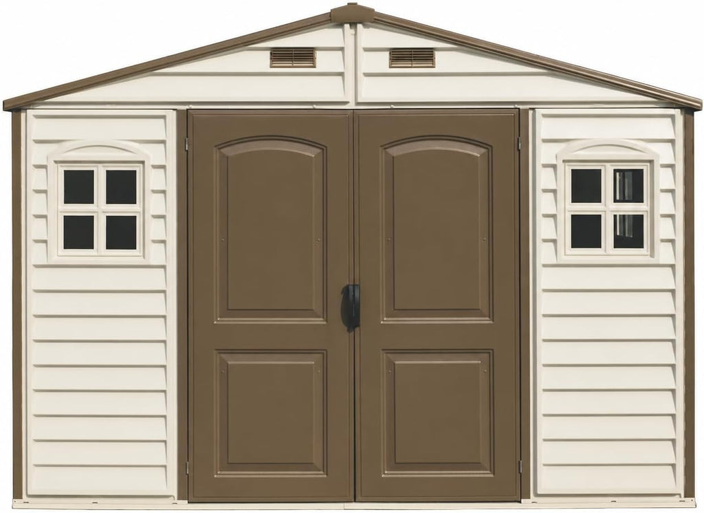 Plastic Garden Shed 3.2 x 2.5 m (10 x 8 ft) with Double Doors and 3 Windows - image 16