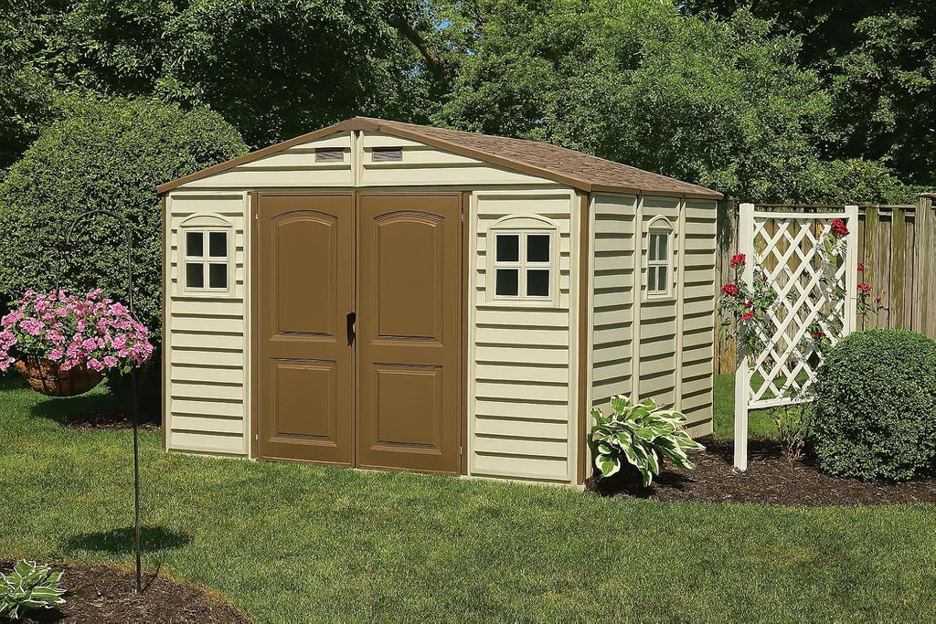 Plastic Garden Shed 3.2 x 2.5 m (10 x 8 ft) with Double Doors and 3 Windows - image 3