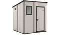Plastic Pent Garden Shed 1.8 x 1.8 m (6 x 6 ft) Brown - image 1