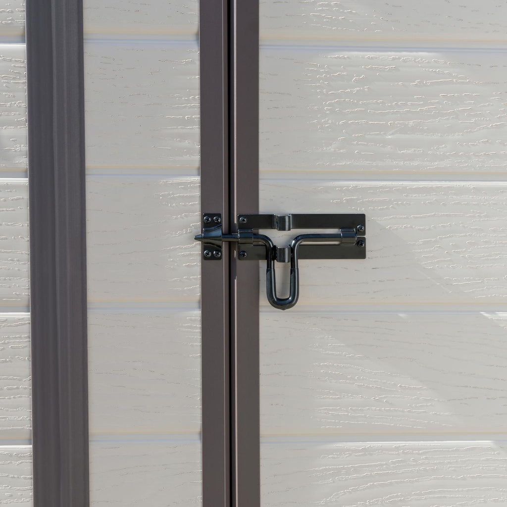 Plastic Pent Garden Shed 1.8 x 1.8 m (6 x 6 ft) Brown - image 4