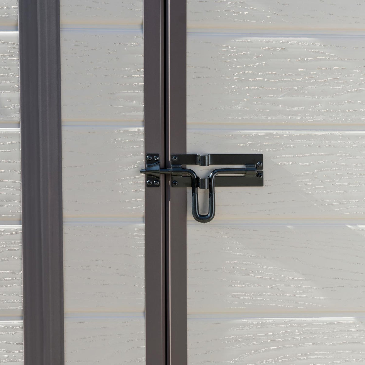 Plastic Pent Garden Shed 1.8 x 1.8 m (6 x 6 ft) Brown - image 4