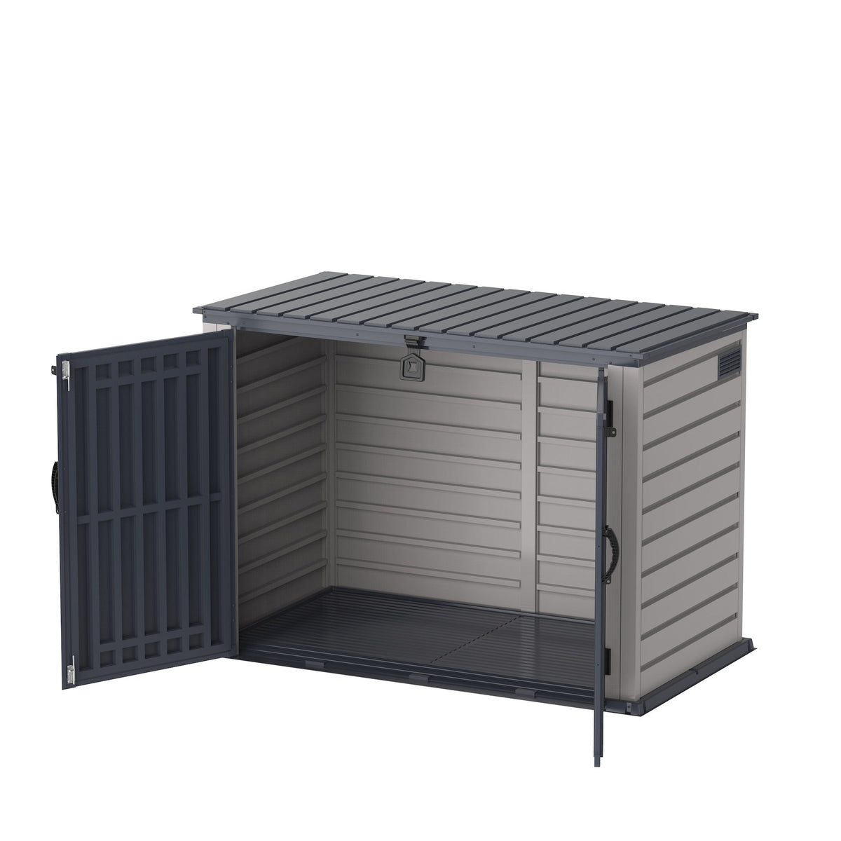 Plastic Wheelie Bin Store 2100 Litres for Two 240 Litre Bins - Light Grey - view 11