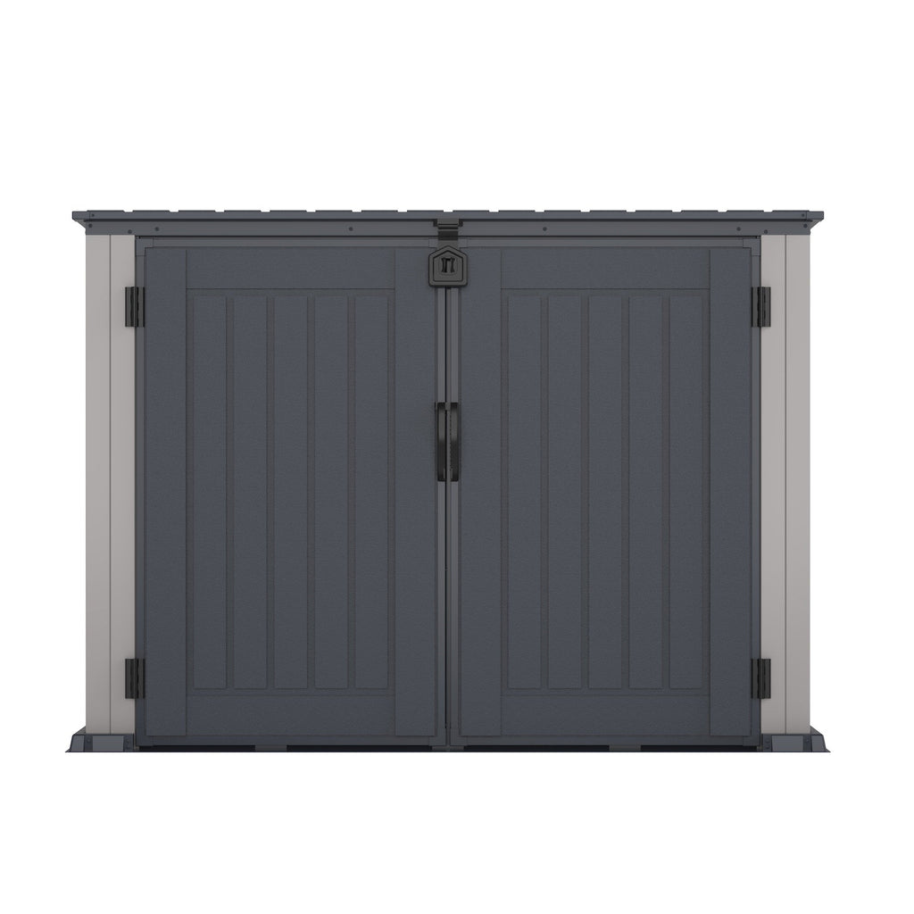 Plastic Wheelie Bin Store 2100 Litres for Two 240 Litre Bins - Light Grey - view 14