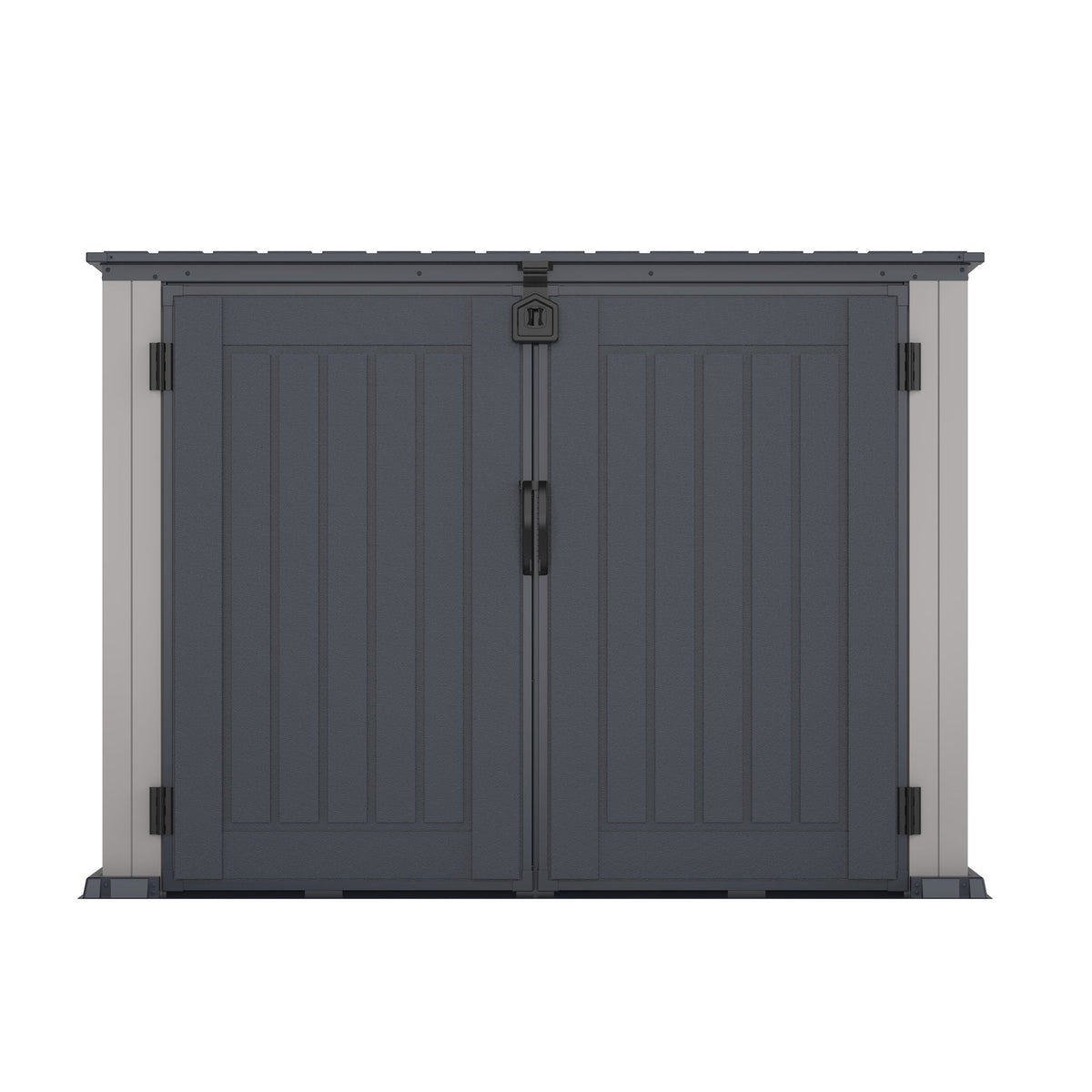 Plastic Wheelie Bin Store 2100 Litres for Two 240 Litre Bins - Light Grey - view 14