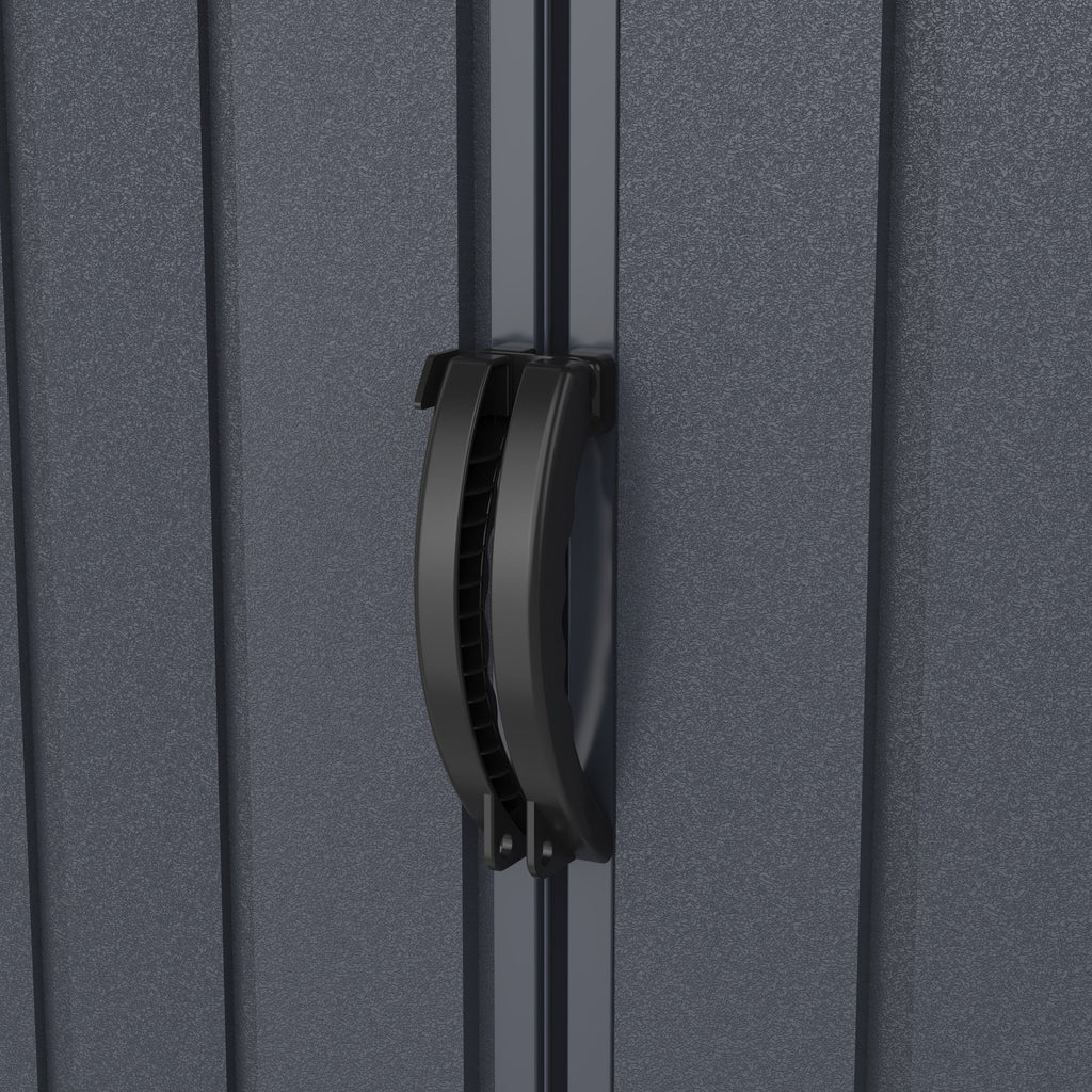 Plastic Wheelie Bin Store 2100 Litres for Two 240 Litre Bins - Light Grey - view 15