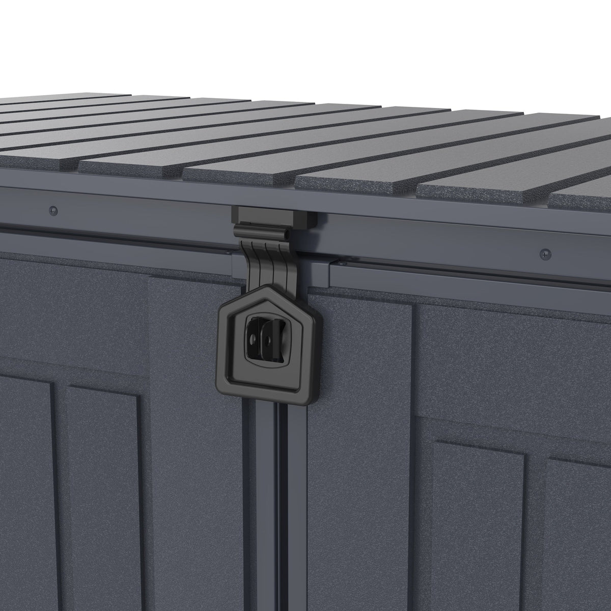 Plastic Wheelie Bin Store 2100 Litres for Two 240 Litre Bins - Light Grey - view 17
