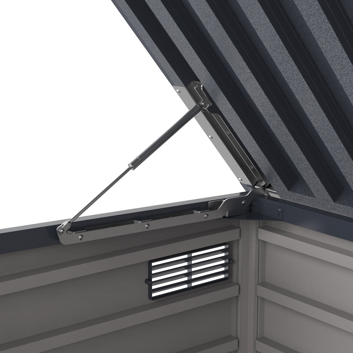 Plastic Wheelie Bin Store 2100 Litres for Two 240 Litre Bins - Light Grey - view 18