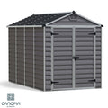 Polycarbonate and Aluminium Garden Shed 1.8 x 3 m (6 x 10 ft) Dark Grey Roof Light - image 1