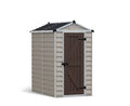 Polycarbonate Garden Shed 1.9 x 1 m (6 x 4 ft) Aluminium Frame - Tan - image 1