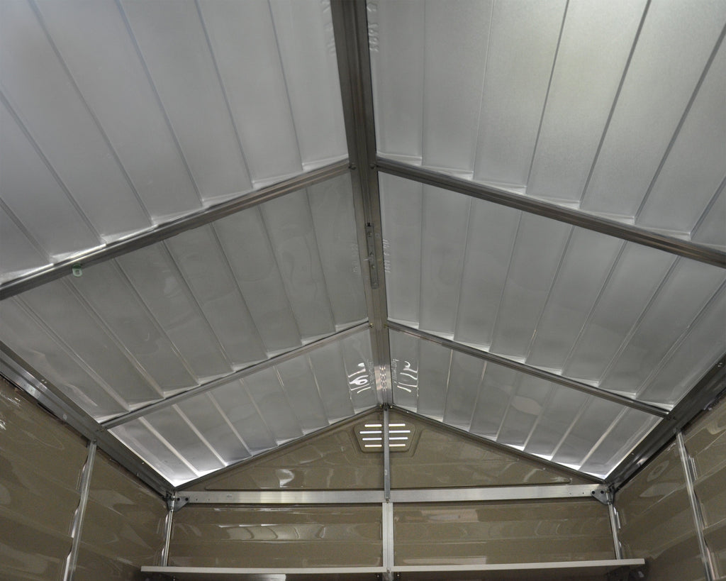 Polycarbonate Garden Shed 1.9 x 1 m (6 x 4 ft) Aluminium Frame - Tan - image 6