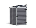 Polycarbonate Lean-To Shed 1.8 x 1.2 m (4 x 6 ft) Aluminium Frame - Grey - image 1