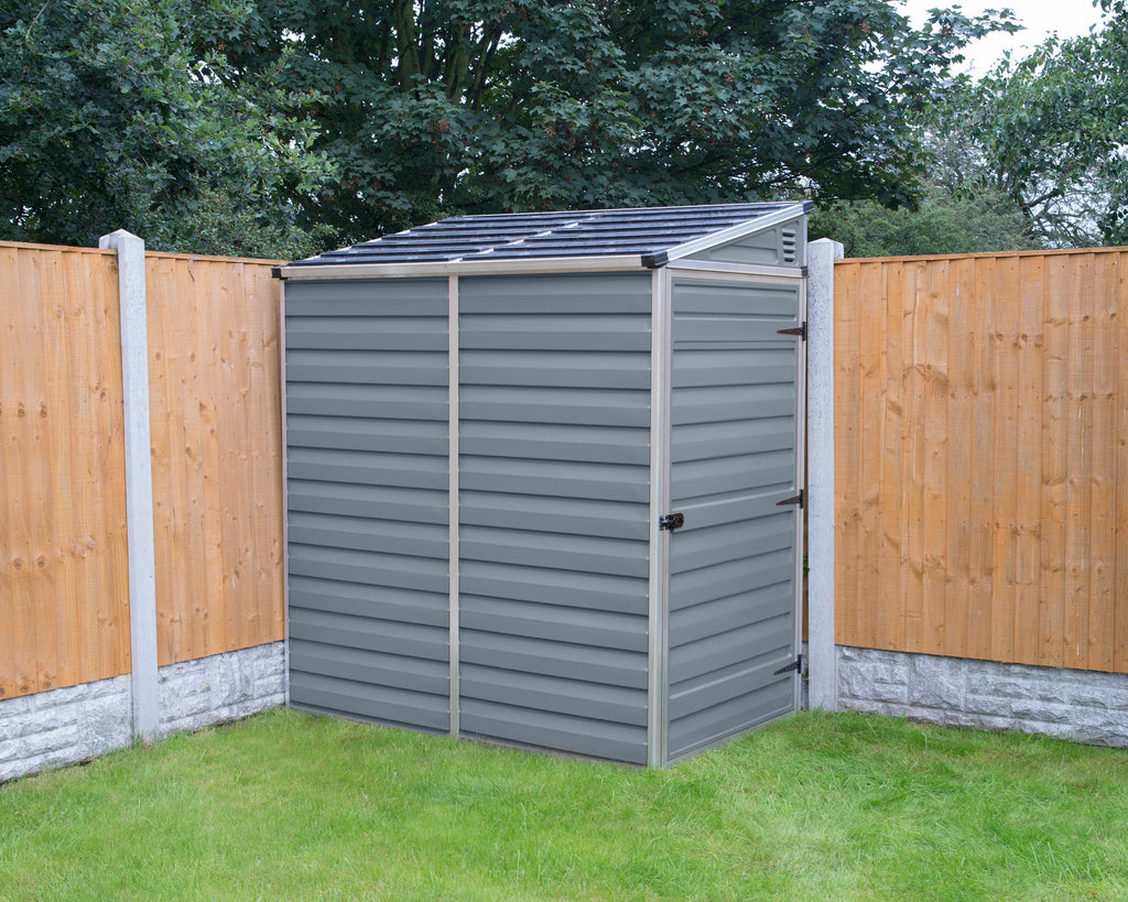 Polycarbonate Lean-To Shed 1.8 x 1.2 m (4 x 6 ft) Aluminium Frame - Grey - image 3