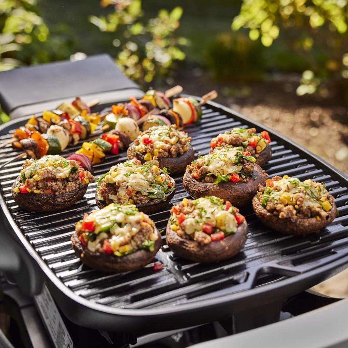 Portable Two-Burner Propane Gas Barbecue with Wheeled Cart 18,000 BTU - view 7
