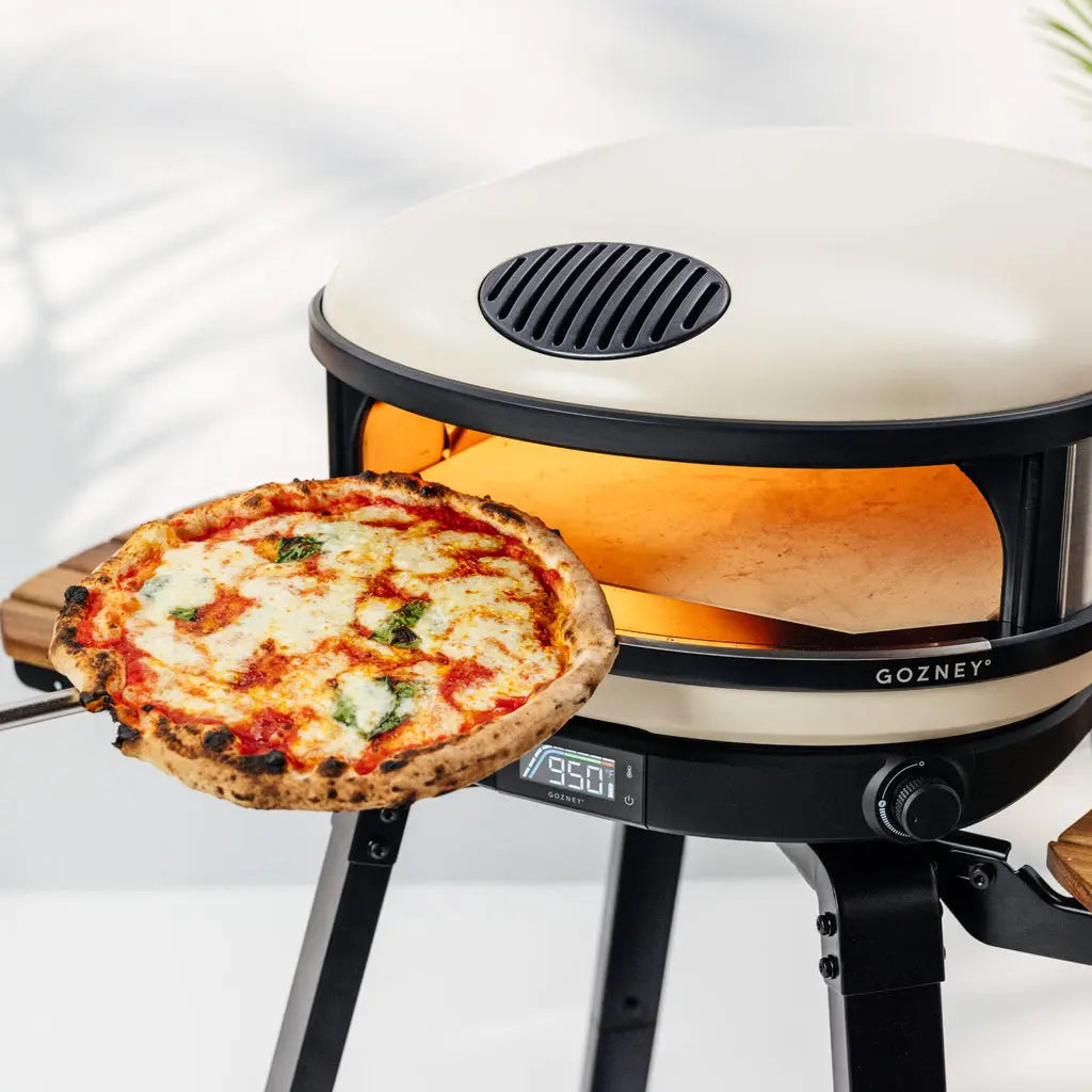 Propane Gas Pizza Oven for 16 Inch Pizzas with Cordierite Stone - Beige - image 4