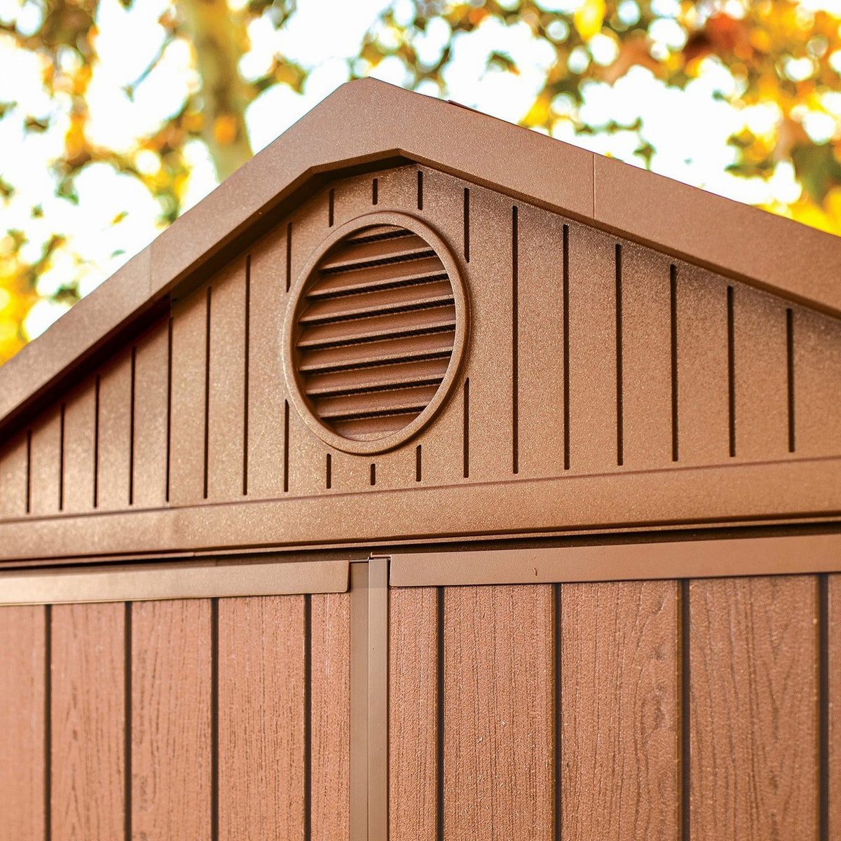 Resin Apex Garden Shed 6 x 4ft Double Door Brown - image 7
