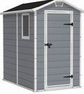 Resin Apex Garden Shed 6 x 4ft Grey - image 1
