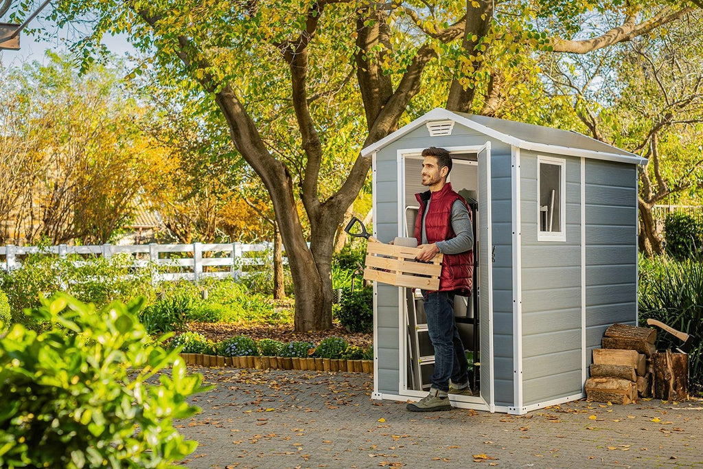 Resin Apex Garden Shed 6 x 4ft Grey - image 6