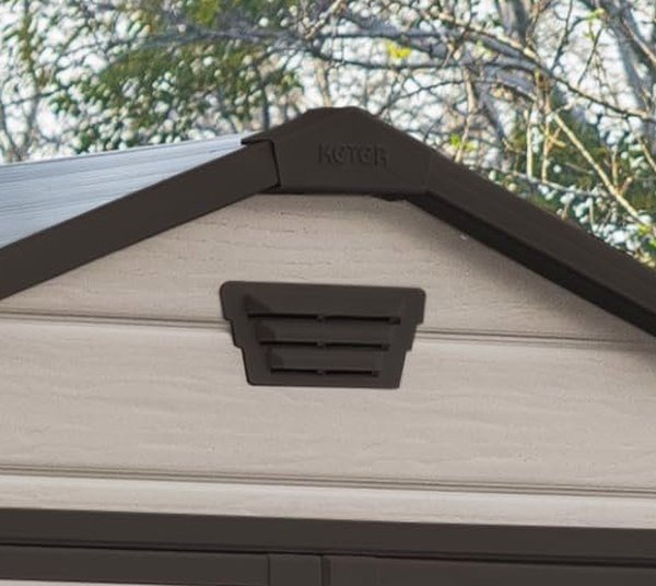 Resin Apex Garden Shed 6 x 5ft Double Door Beige - image 6