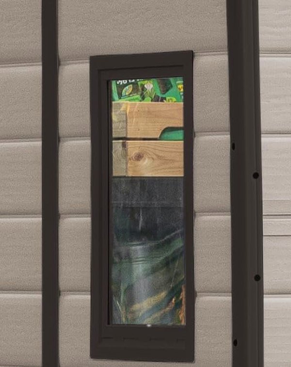 Resin Apex Garden Shed 6 x 5ft Double Door Beige - image 7