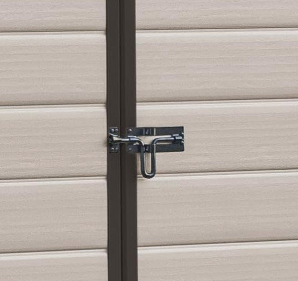 Resin Apex Garden Shed 6 x 8ft Double Door Beige - image 3