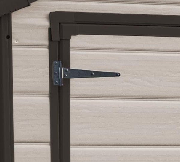 Resin Apex Garden Shed 6 x 8ft Double Door Beige - image 4