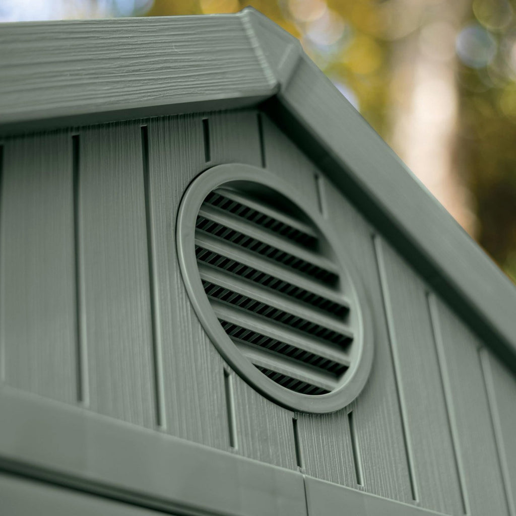 Resin Apex Garden Shed 6 x 8ft Double Door Green - image 4