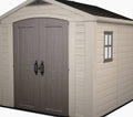 Resin Apex Garden Shed 8 x 8ft Beige - image 1