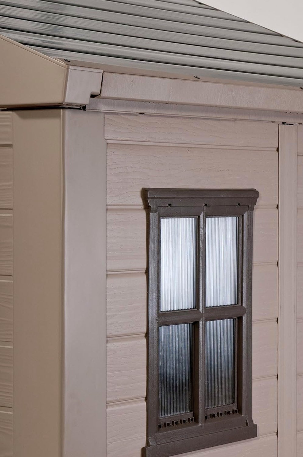 Resin Apex Garden Shed 8 x 8ft Beige - image 6