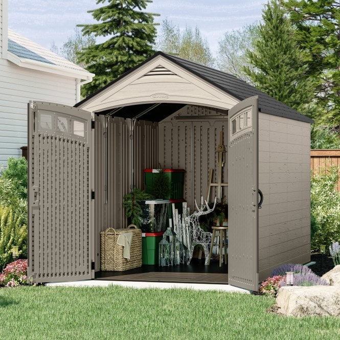 Resin Garden Shed 7 x 10 ft with Windowed Double Doors - Large - image 3
