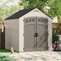 Resin Garden Shed 7 x 7 ft with Windowed Double Doors and Metal Hinges - image 1