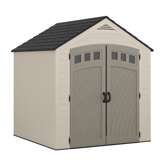 Resin Garden Shed 7 x 7 ft with Windowed Double Doors and Metal Hinges - image 2