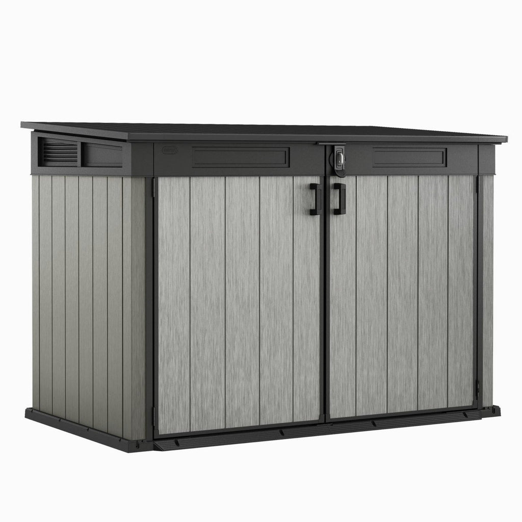 Resin Garden Storage Box 190.5 x 109.3 x 132.5 cm Grey - image 1