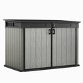 Resin Garden Storage Box 190.5 x 109.3 x 132.5 cm Grey - image 1