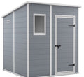 Resin Pent Garden Shed 6 x 6ft Grey - image 1
